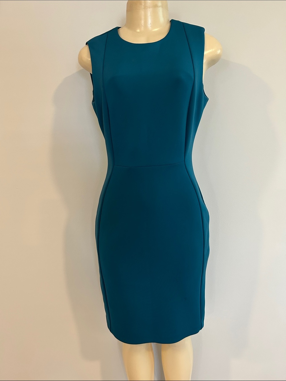 Calvin Klein Teal Sleeveless Sheath Dress